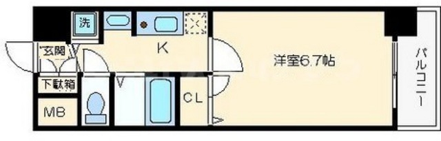 ライジングコート梅田サンライズの間取り