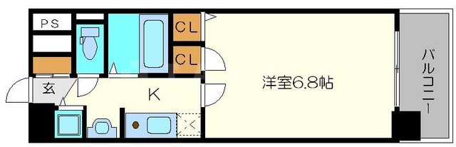 ライジングコート梅田サンライズの間取り