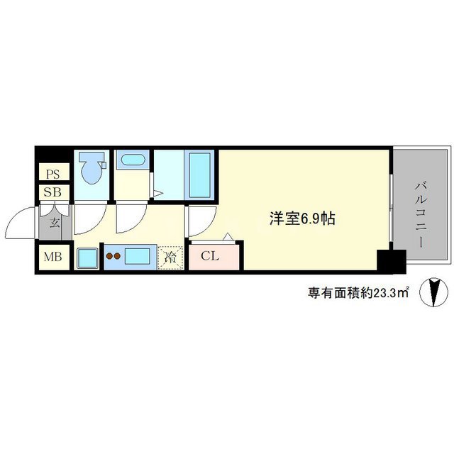 べラジオ三国駅前の間取り