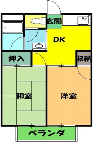 ヴィラ中山B棟の間取り