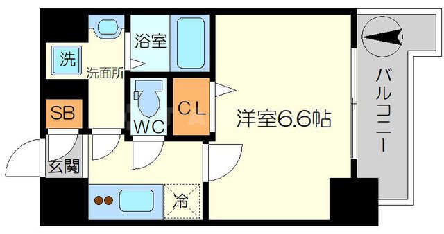 エスリード新大阪ザ・マークの間取り