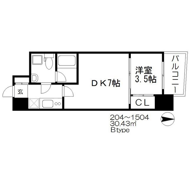 APRILE南森町の間取り