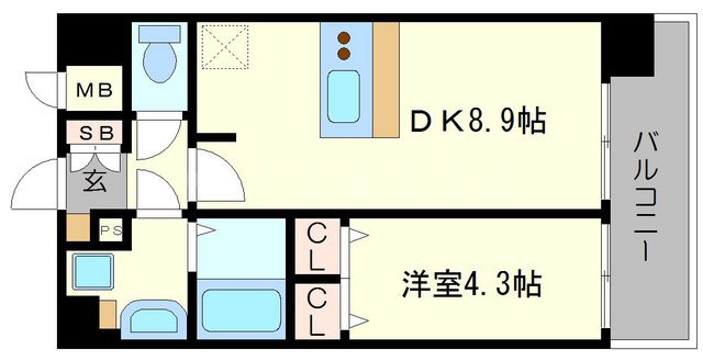 プレサンス新大阪ヴィガの間取り