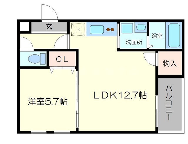 フジパレスKⅠ番館の間取り