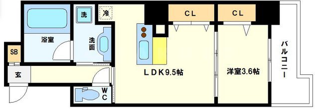 ラグレース天六の間取り