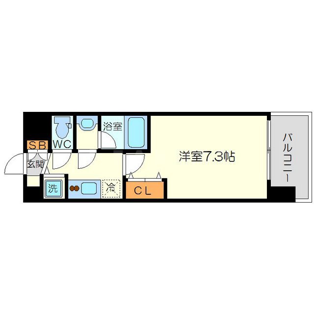 東中島の完工年月（2016年9月）築の賃貸マンションの間取り