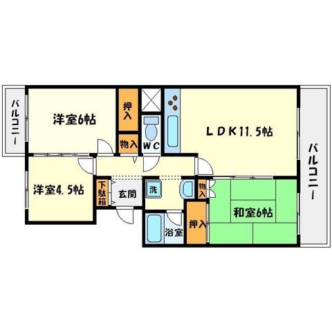 フォルク北千里B棟の間取り