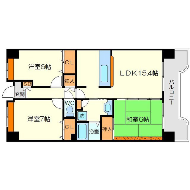淀川ハイライフマンションの間取り