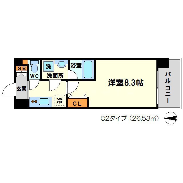 スプランディッド新大阪Ⅲの間取り
