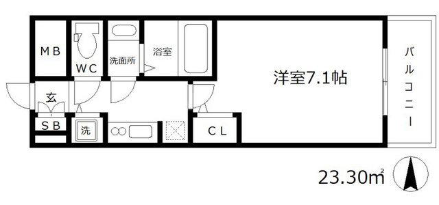 S-RESIDENCE新大阪駅前の間取り