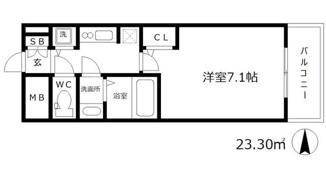 S-RESIDENCE新大阪駅前の間取り