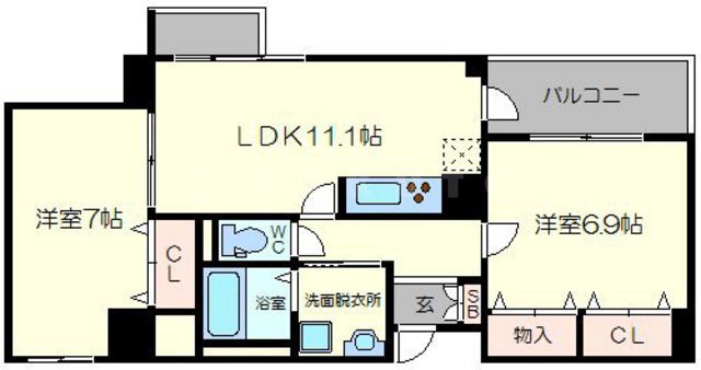 ウエストコート新大阪の間取り