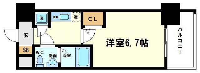 アドバンス新大阪ラシュレの間取り