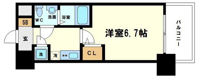 アドバンス新大阪ラシュレの間取り