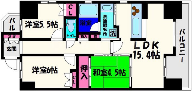 レジディア都島Ⅰの間取り
