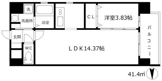 ブリリアント扇町公園の間取り