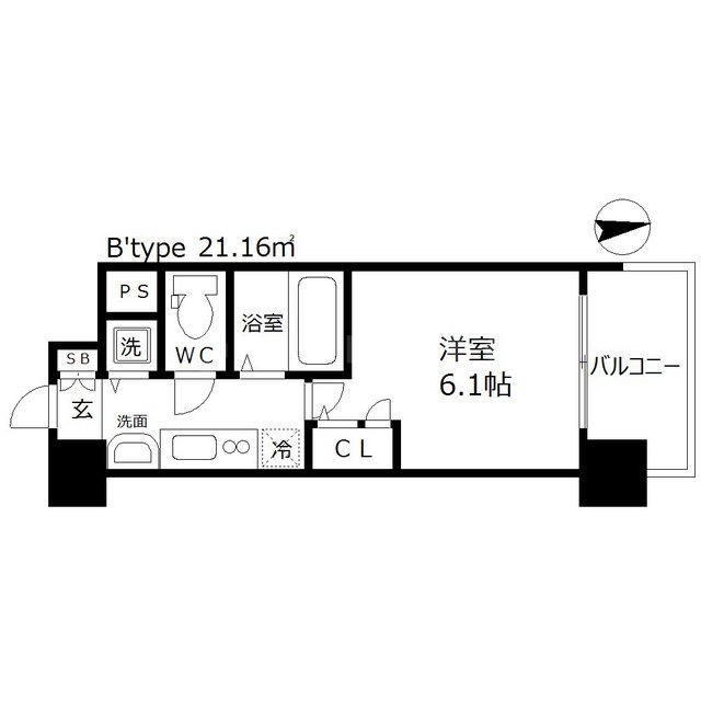 プレサンス天満橋アンジェの間取り