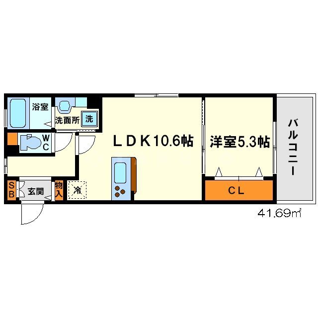シャルムC棟の間取り