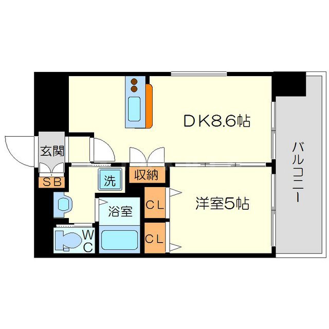 Luxe新大阪Ⅰの間取り