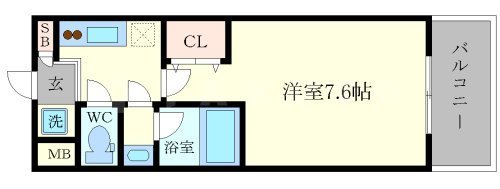 レジディア新大阪の間取り