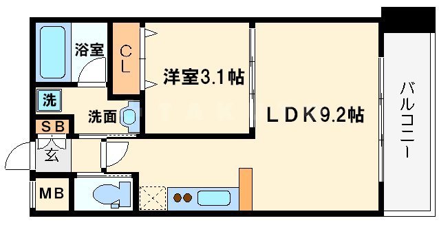 アーバンフラッツ西中島の間取り