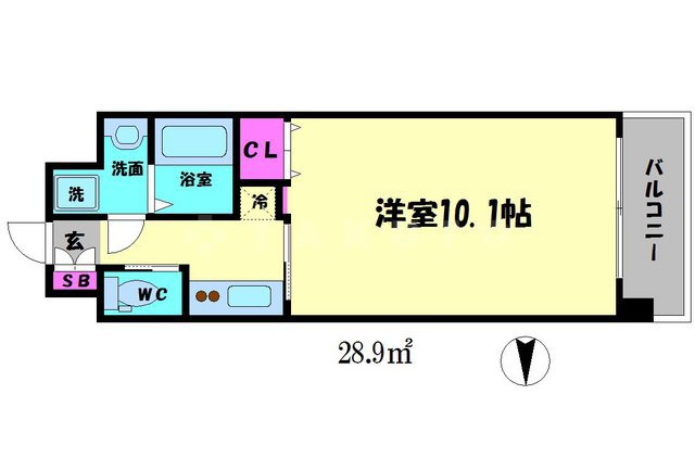 フォレストグレイス深江橋Ⅱの間取り