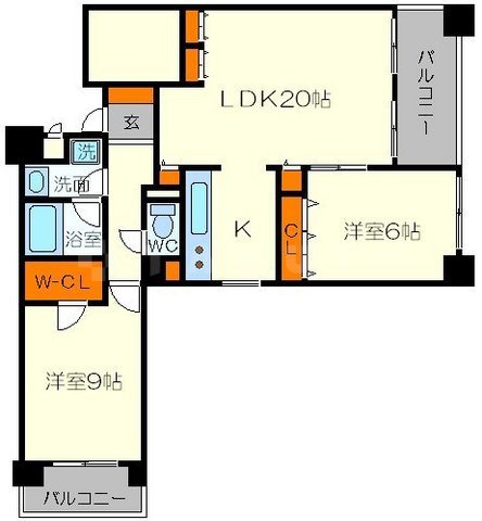 ラジュール南堀江の間取り