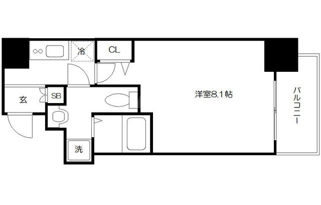 エグゼ堺筋本町の間取り