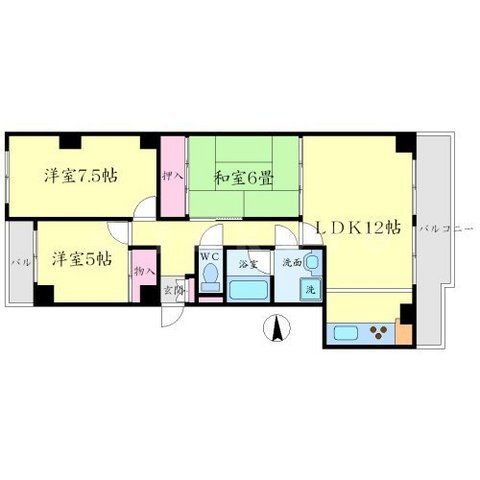 シーアイハイツ千里桃山台の間取り