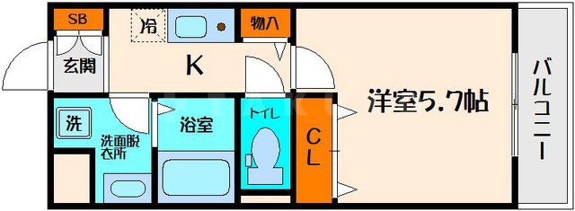 ルクール江坂の間取り