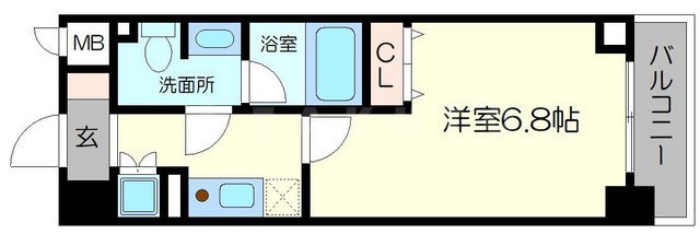 KDXレジデンス難波南の間取り
