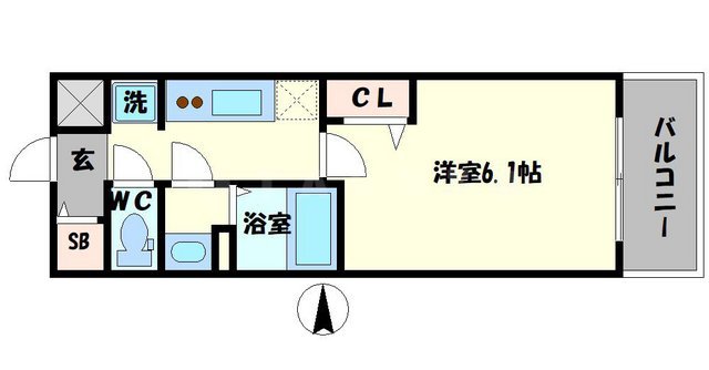プレサンスTHE TENNOJI逢阪トゥルーの間取り