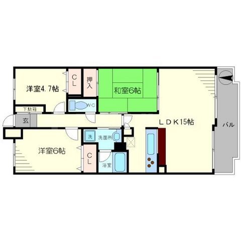 グランドメゾン江戸堀の間取り