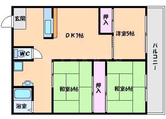 高塚増田ハイツの間取り