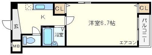 ベルフレージュ北堀江の間取り