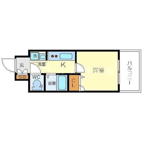 エスリード南堀江リバーサイドの間取り