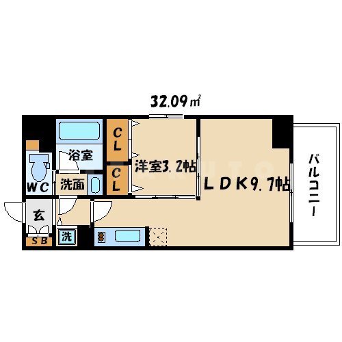 レオンコンフォート北浜の間取り