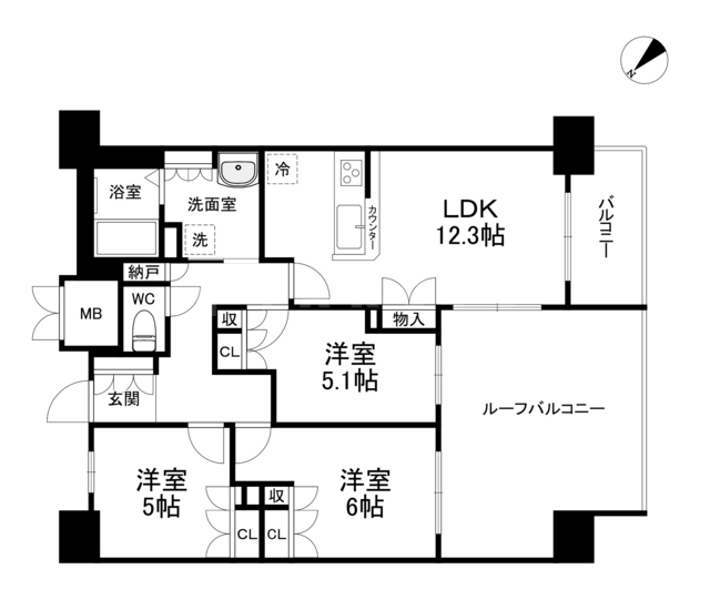 セイシア大拓26の間取り