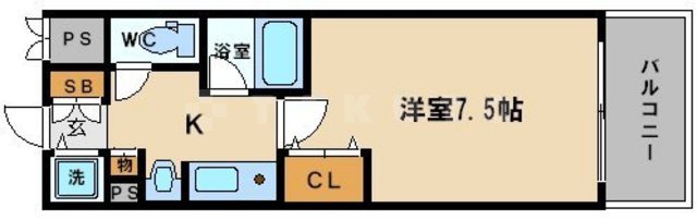 ジュネーゼグラン心斎橋東の間取り