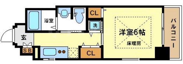 CITY　SPIRE靭公園の間取り