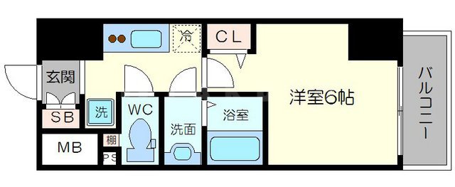 エステムコート心斎橋centralの間取り