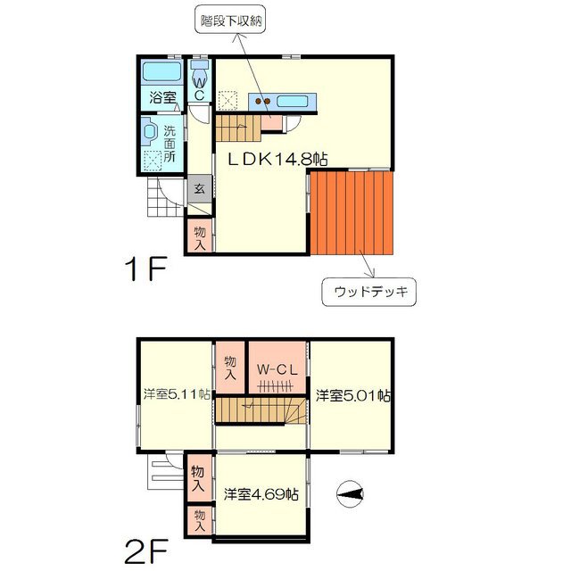 ボンヌ 戸建ての間取り