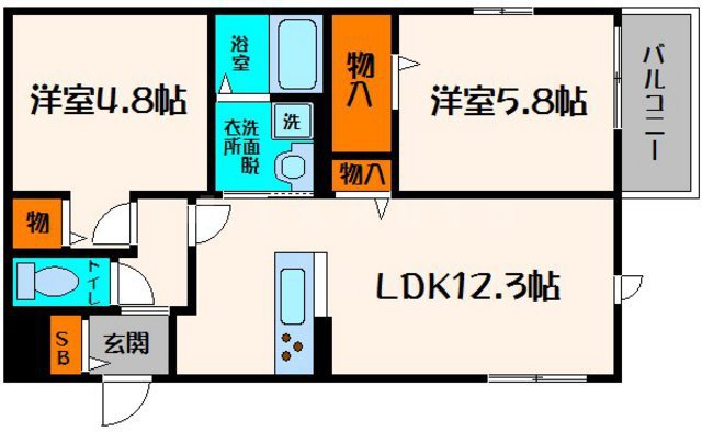 ハイムトーリア2の間取り