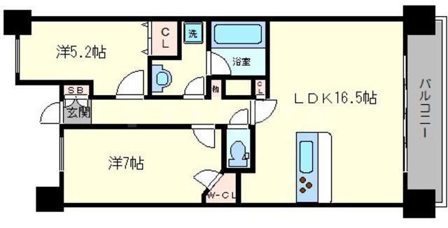 CITY SPIRE難波グレイスの間取り