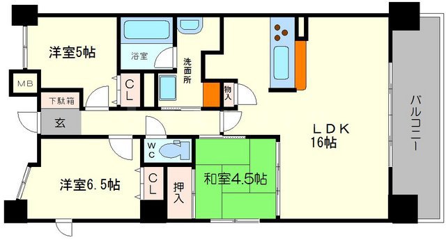 CITY SPIRE難波グレイスの間取り