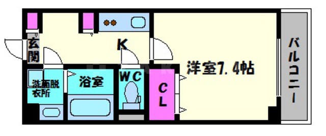 ラムール玉造の間取り