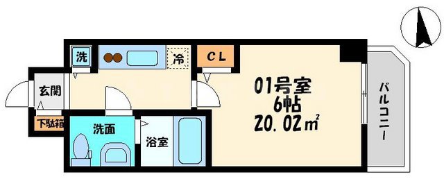 S-RESIDENCE北浜の間取り