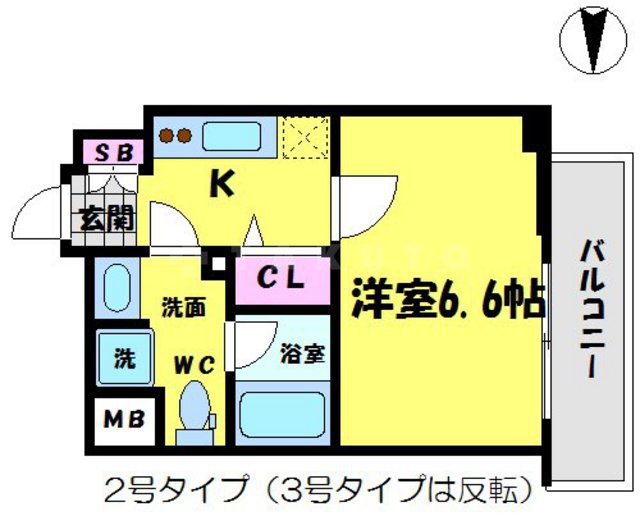 ジアコスモ大阪城南の間取り