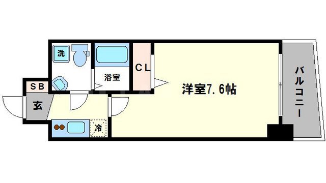 セレニテ夕陽丘ESTの間取り