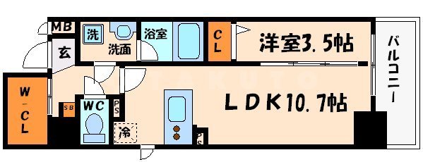 ソシオ心斎橋の間取り